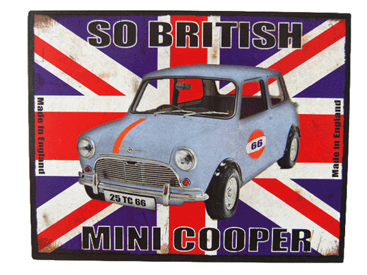 Plaque murale voiture - Mini Cooper