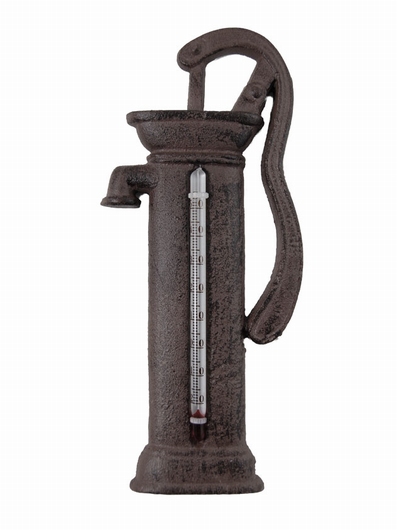 Thermomètre pompe à eau manuelle fonte
