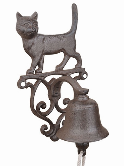 Cloche porte d'entrée d'extérieur- Chat perché [Prix Bas]