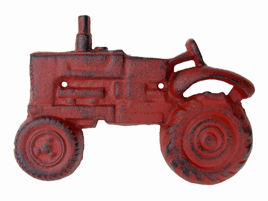 Décapsuleur mural rouge antique- Tracteur