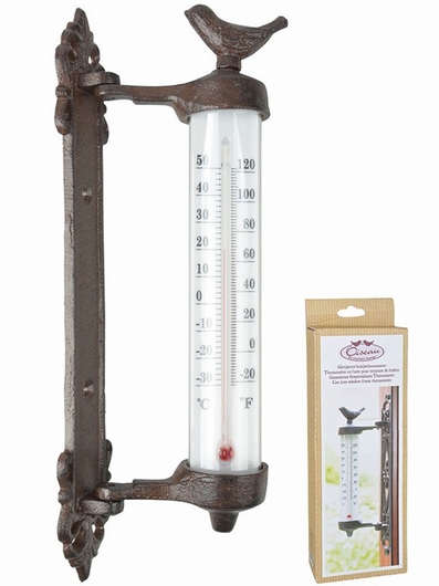 Thermomètre extérieur en plastique Arabesque 41 cm.