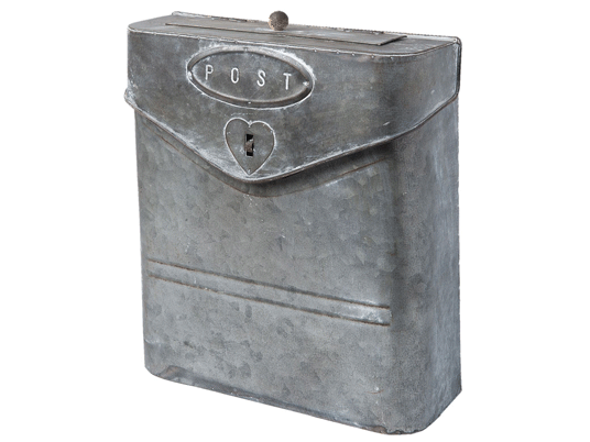 Boîte aux lettres décorative effet zinc