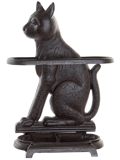 Porte parapluie fonte statuette chat