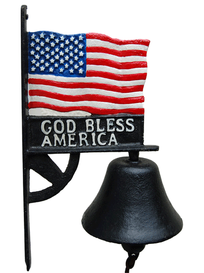 Cloche porte drapeau - God Bless America