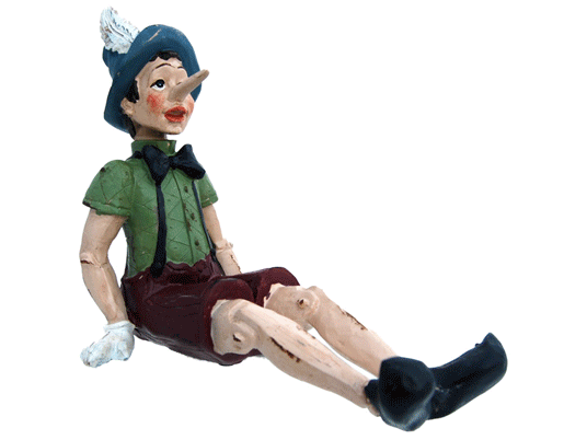 Pinocchio assis - figurine décorative vintage