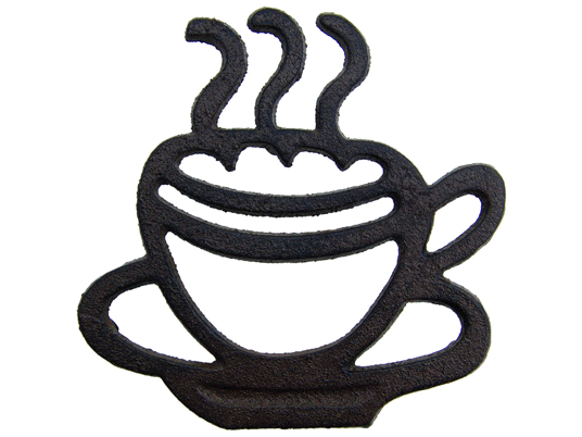 Dessous de plat en fonte - Tasse à café