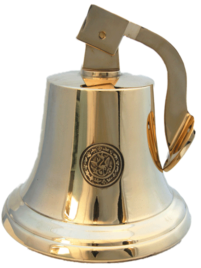 Cloche murale 1841 en laiton massif - H25