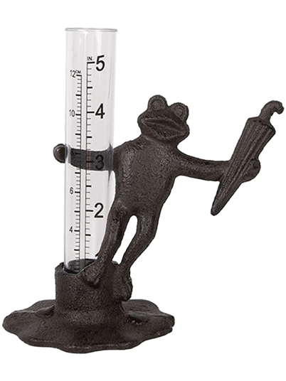 Pluviomètre à poser métal - Grenouille joyeuse