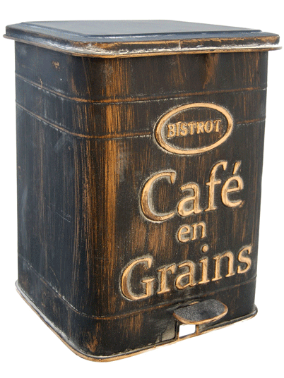 Poubelle décorative style d'antan - Bistrot Café