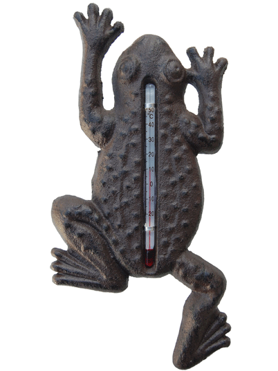 Thermomètre mural grenouille fonte