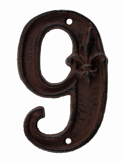 Numéro 9 pour porte de maison