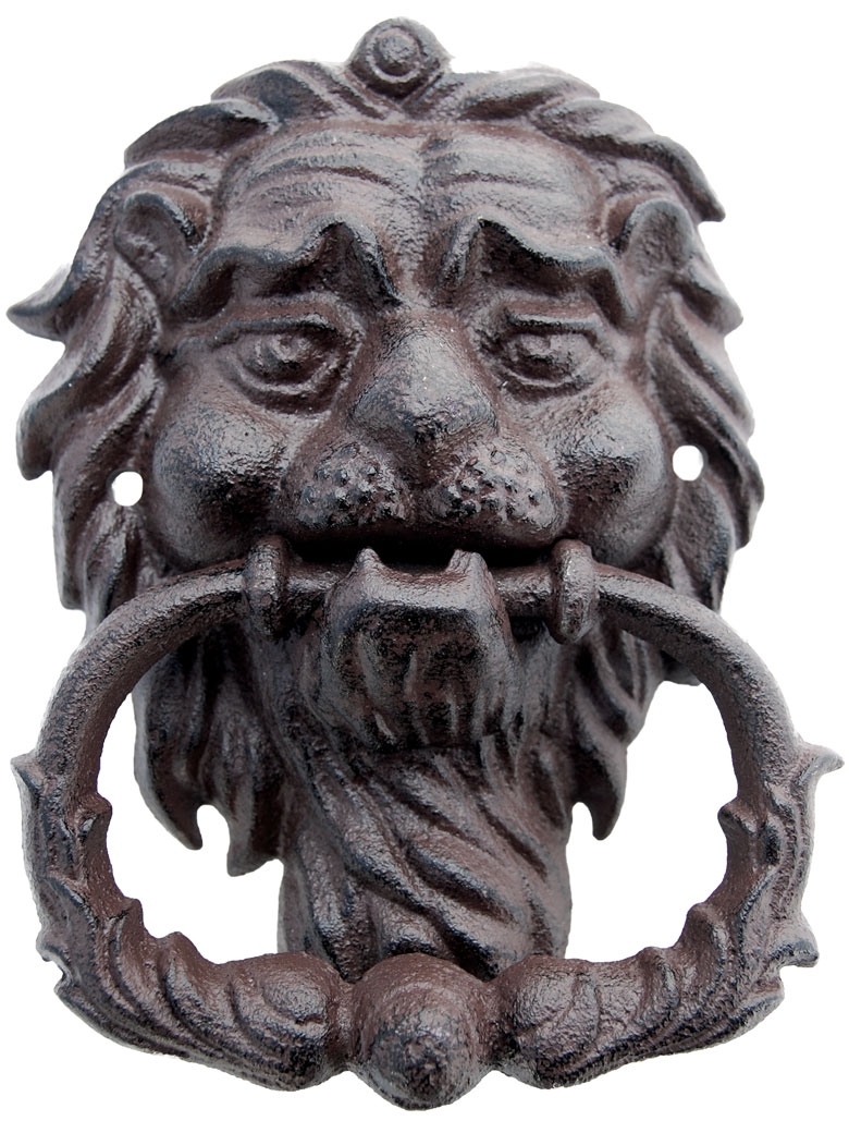 Unidecor antique Lion Heurtoir de porte Tête de lion 