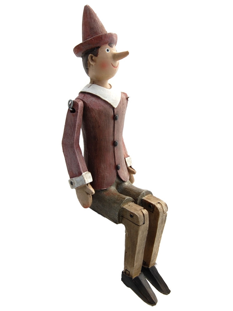 Figurine Pinocchio avec bras et jambes articulés, 25 cm, bois d