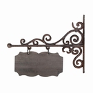 Enseigne rectangulaire fonte brun antique GM 