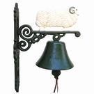 Cloche entrée vert antique - Bélier blanc Cloche entrée vert antique - Bélier blanc