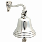 Cloche de bateau chromée & cordelette tressée Cloche de bateau chromée & cordelette tressée