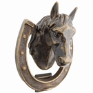 Heurtoir de porte effet vieux laiton - Cheval