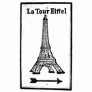 Plaque murale fonte - Tour Eiffel 3D 