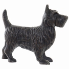 Chien Scottish-terrier fonte brun antique 