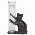 Pluviomètre à poser en fonte - Statuette chat 