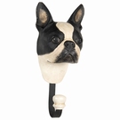 Crochet en polyrésine & fer - Boston terrier