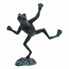 Statuette décorative grenouille équilibriste 