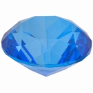 Décoration de table en cristal  - Diamant bleu 