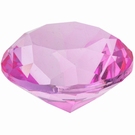Décoration en cristal à poser - Diamant rose