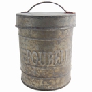 Petite poubelle de table zinc effet rouille Petite poubelle de table zinc effet rouille