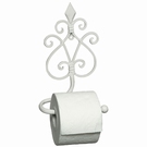 Porte-rouleau papier toilette fer blanc vintage