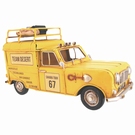 Voiture 4L jaune fer décorative - Rallye  Dakar