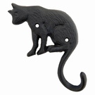Crochet mural fonte - Queue de chat noir