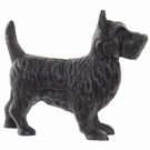 Chien Scottish-terrier fonte brun antique