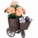 Tricycle porte-plantes en fonte de jardin