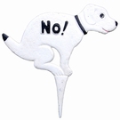 Piquet panneau fonte pour pelouse - No Dog